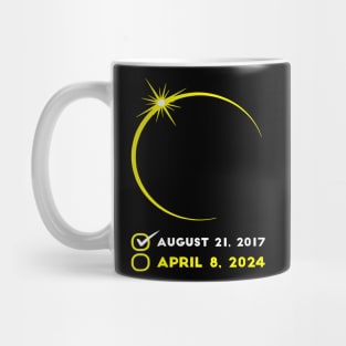 Eclipse Checklist 2024 Total Solar Eclipse Party April 8 Mug